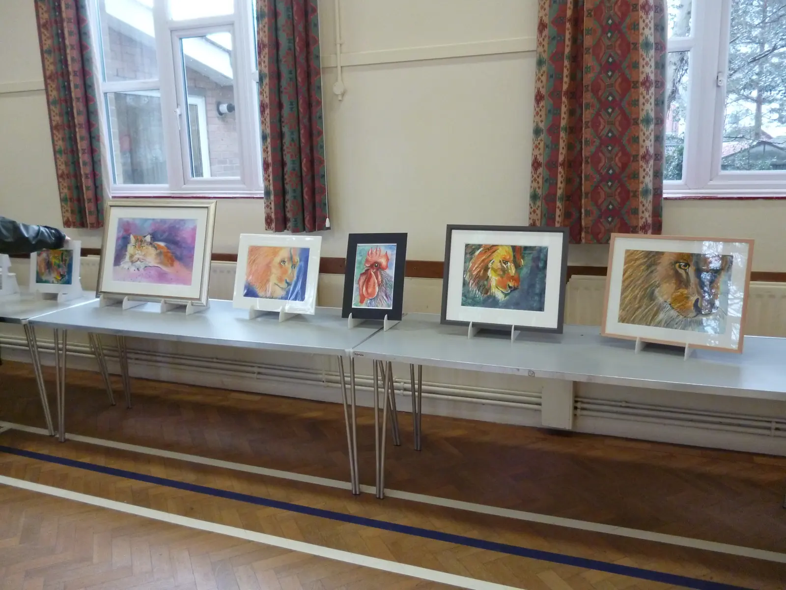 A hall display of recent work